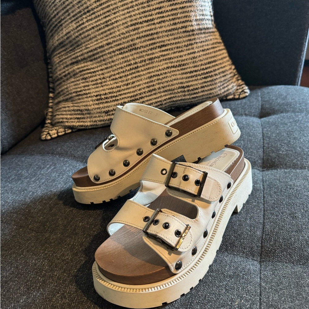 Authentic Christian Dior adjustable strap sandals
